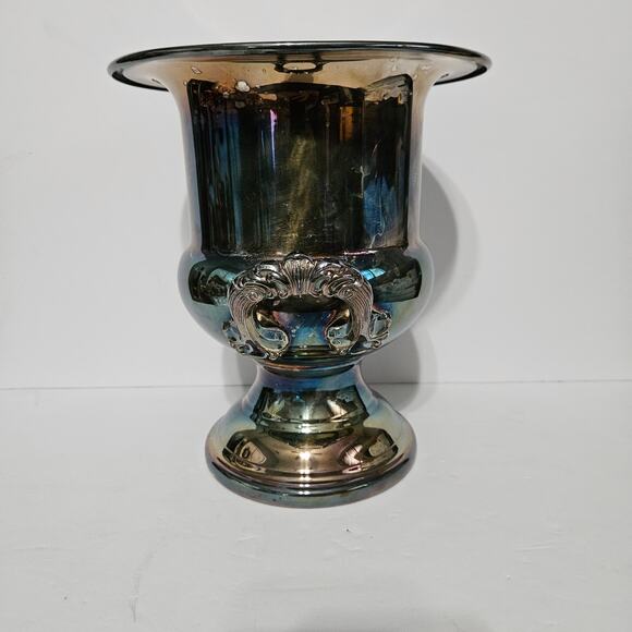 Vintage Newport Gorham SilverPlate Wine Champagne Chiller Bucket YB346 Patina - Picture 2 of 9